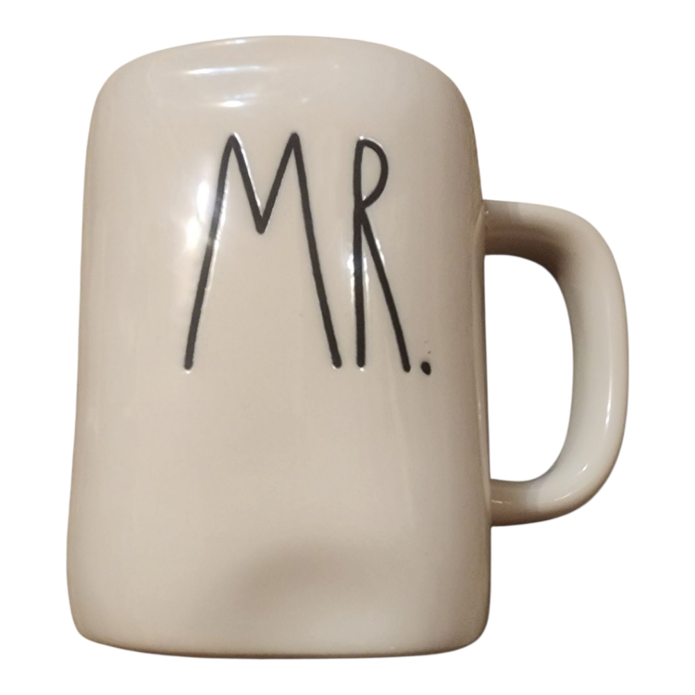 Rae Dunn Cream Mug with 'MR.' Text